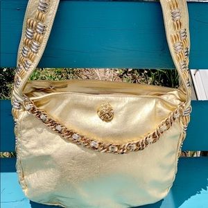 VINTAGE OHH! ASHLEY STUDDED GENUINE LEATHER BAG